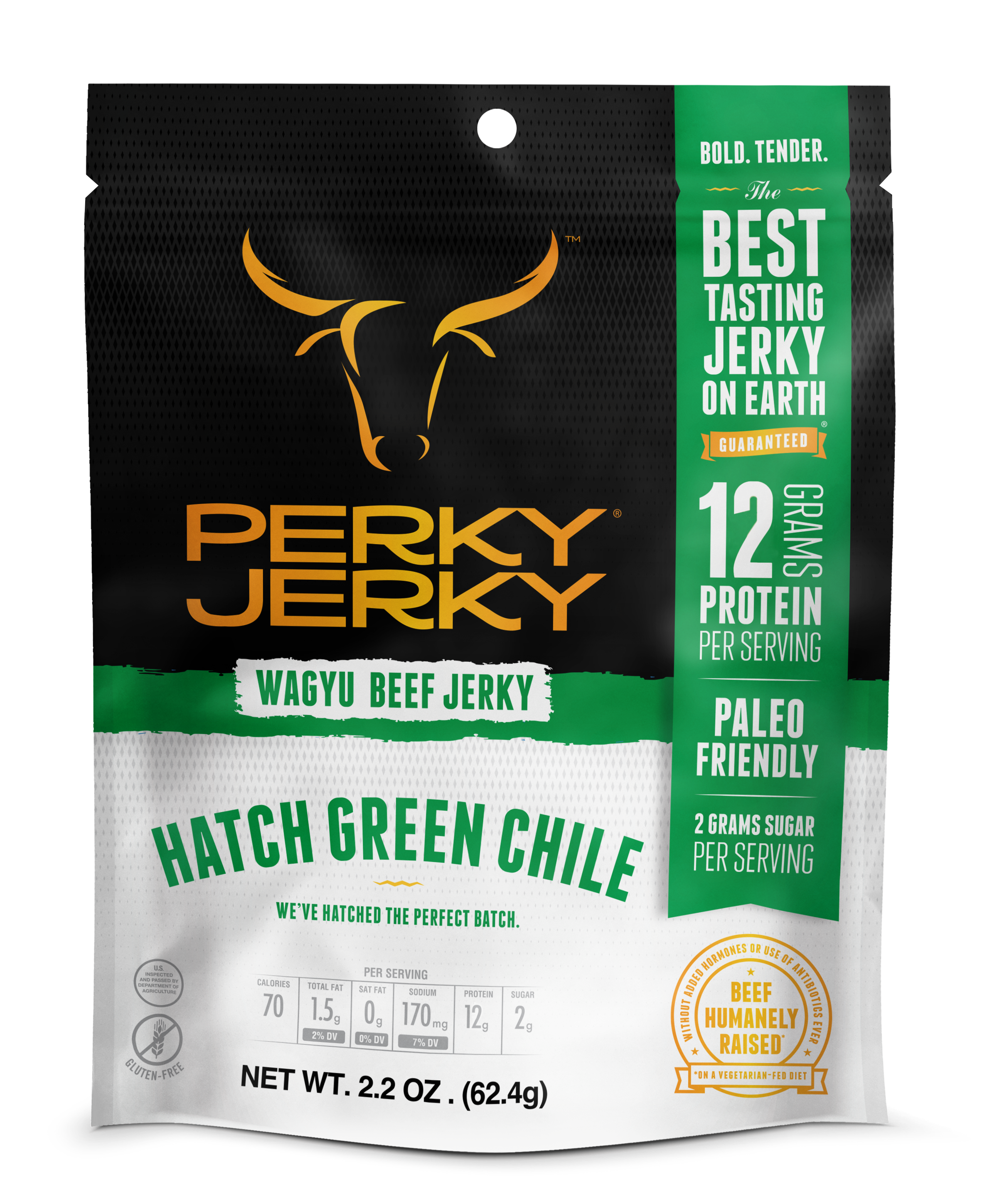 Hatch Green Chile Wagyu Beef Jerky - Paleo Friendly